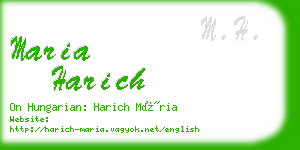 maria harich business card